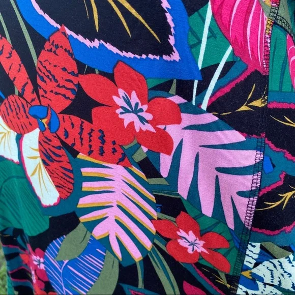 NWT Spense Palm / Floral Print T Shirt Dress Summer Dress Size small - Picture 8 of 8